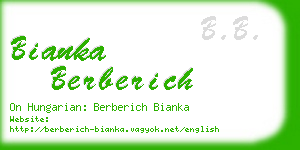 bianka berberich business card